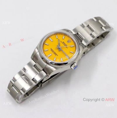 Rolex Oyster Perpetual 31 MM Watch Stainless Steel Milk Yellow